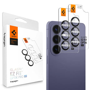 Folie de protectie Spigen (set de 2) Optik.tR EZ Fit Pro HD Camera Glass (AGL11088) compatibil cu Samsung Galaxy S26 Plus, Negru