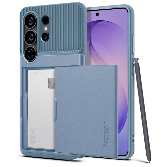 Husa de protectie Spigen Slim Armor CS (ACS11225) compatibil cu Samsung Galaxy S26 Ultra, Albastru Deschis