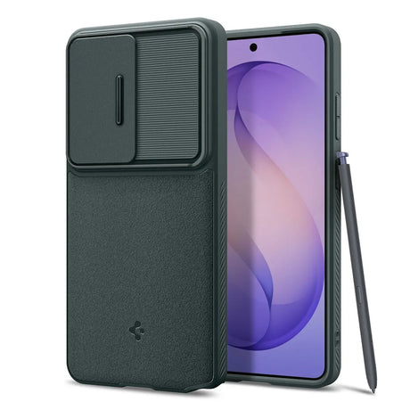 Spigen Optik Armor ACS10688 zöld tok Samsung Galaxy S26 Ultra készülékhez