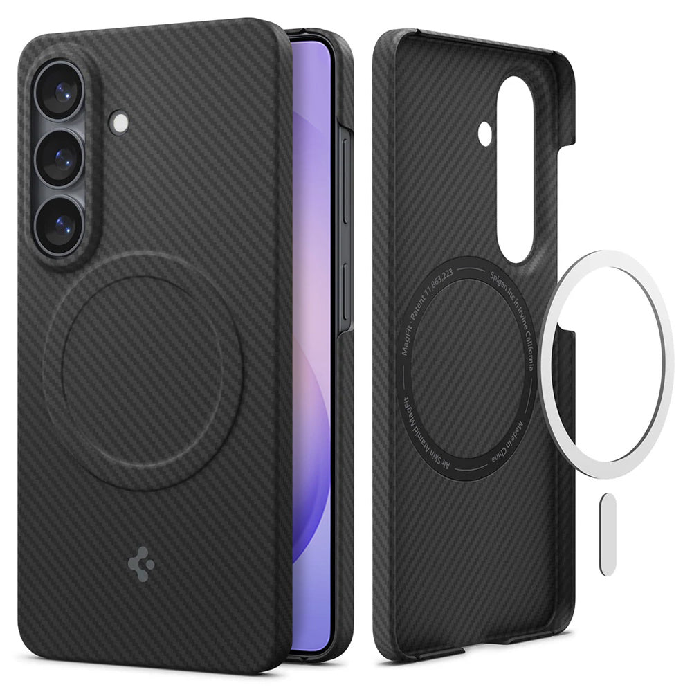 Husa de protectie Spigen Air Skin Aramid MagFit compatibil cu Samsung Galaxy S26, Negru
