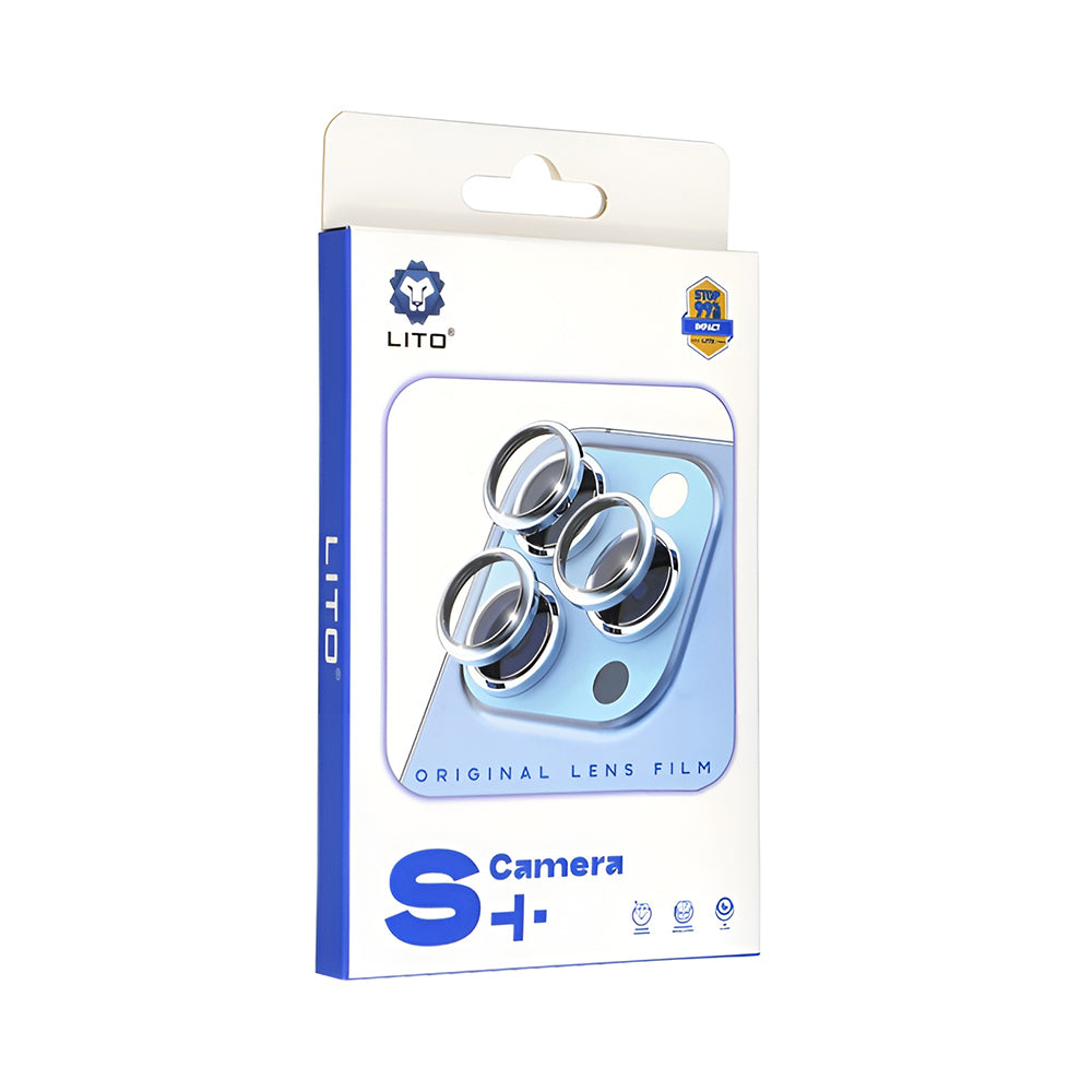 Folie de protectie Lito S+ Camera Glass compatibil cu iPhone 14 / iPhone 14 Plus, Negru /Transparent