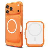 Suport Spigen Magnetic Wallet TinTap MagFit+ (AFA11380), MagSafe, Easy Access, Minimalist Construction, Portocaliu