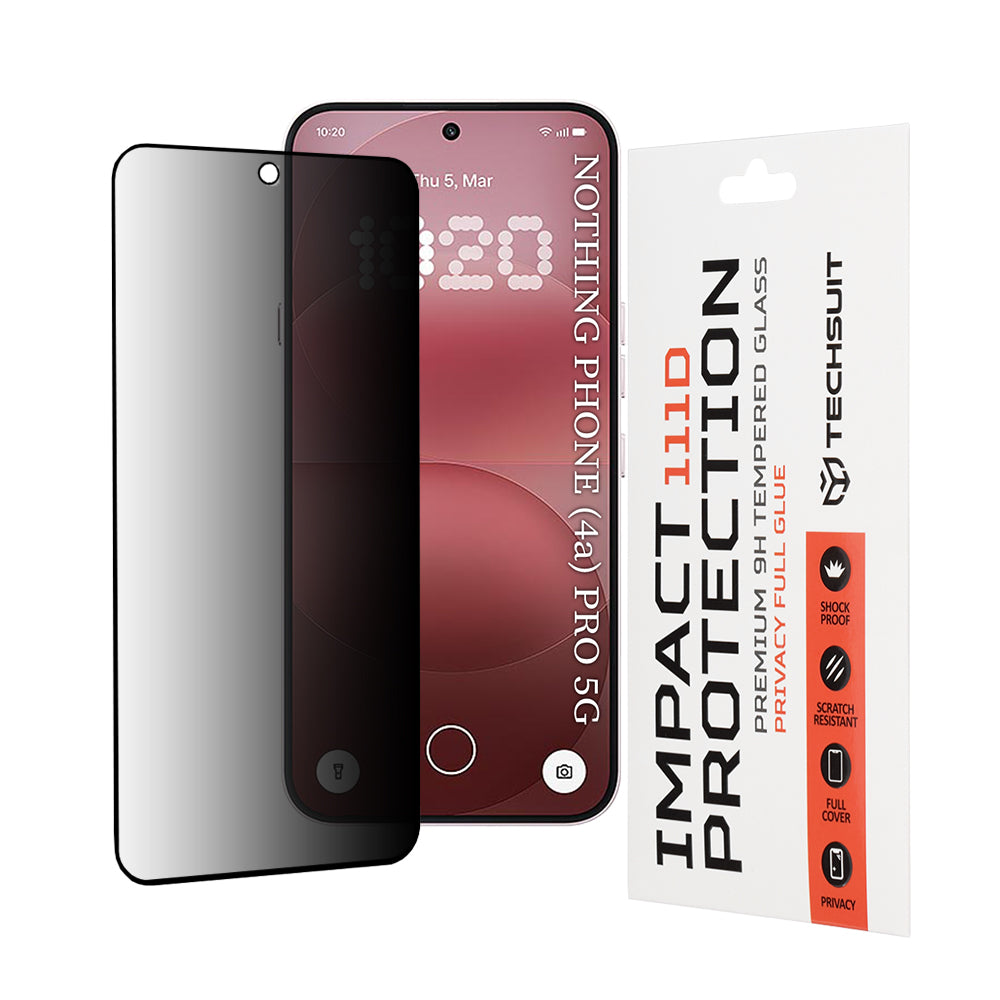 Folie de protectie Techsuit 111D Privacy Full Glue compatibil cu Nothing Phone (4a) Pro, Negru