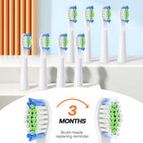 Bitvae Electric Toothbrush Daily (D2), Ultrasonic, 8 Heads, Case, Timer, 5 Modes, W-shape Bristles, Rechargeable, Roz