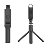 Suport Techsuit Mini Selfie Stick (S05-S), Compact Tripod Mount with Bluetooth Remote Control, LED Light, Foldable, 105cm, Negru
