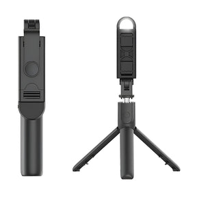 Suport Techsuit Mini Selfie Stick (S05-S), Compact Tripod Mount with Bluetooth Remote Control, LED Light, Foldable, 105cm, Negru