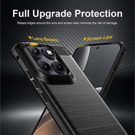 Husa de protectie Techsuit Carbon Silicone compatibil cu Motorola Edge 70 Fusion, Negru