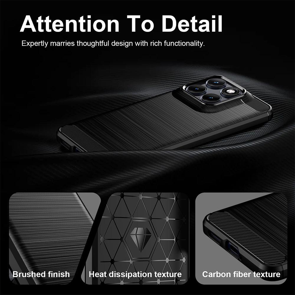 Husa de protectie Techsuit Carbon Silicone compatibil cu Motorola Edge 70 Fusion, Negru