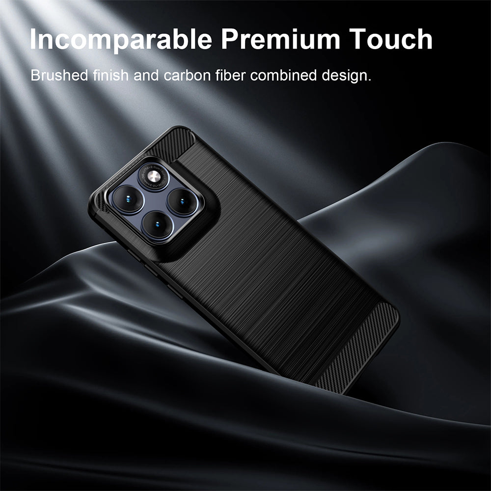 Husa de protectie Techsuit Carbon Silicone compatibil cu Motorola Edge 70 Fusion, Negru