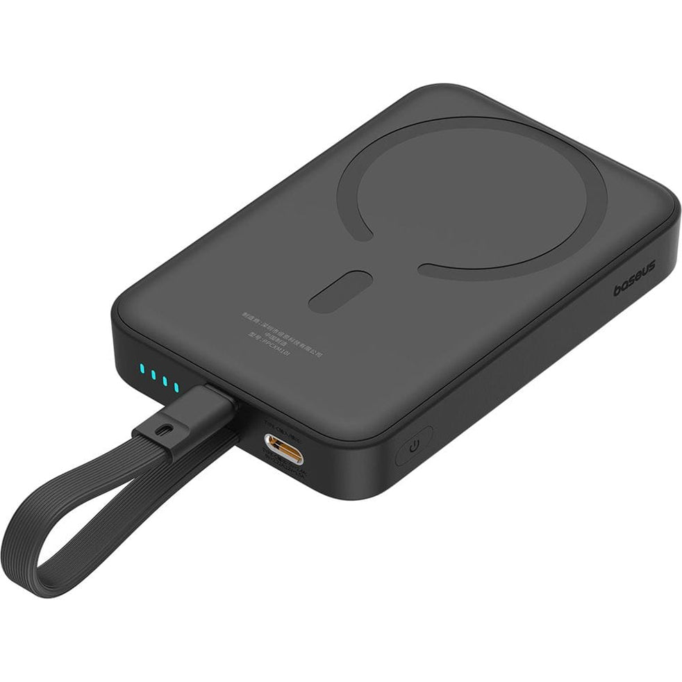 Baterie externa Baseus Magnetic Mini (P10022109113-00), MagSafe, USB-C, Lightning, 10000mAh, 20W, Negru