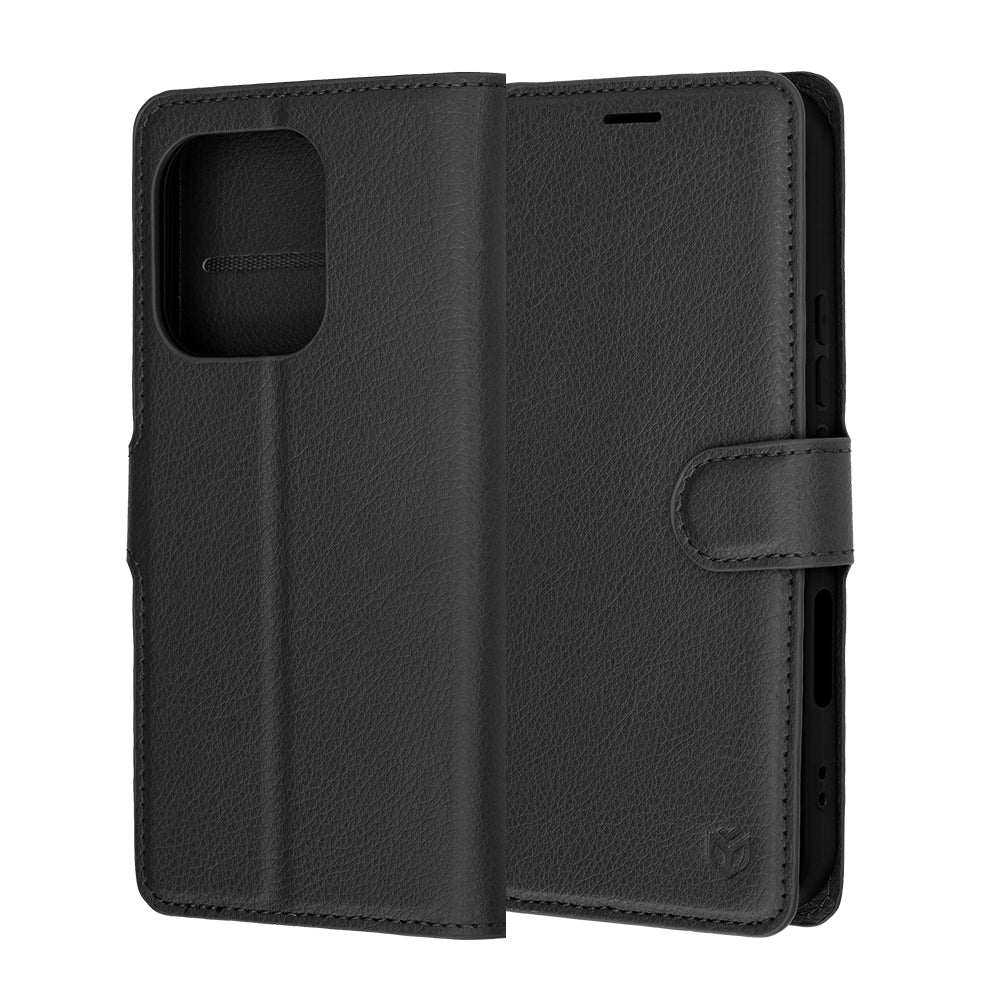Husa de protectie Techsuit Leather Folio compatibil cu Honor 600 Lite, Negru
