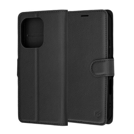 Husa de protectie Techsuit Leather Folio compatibil cu Honor 600 Lite, Negru