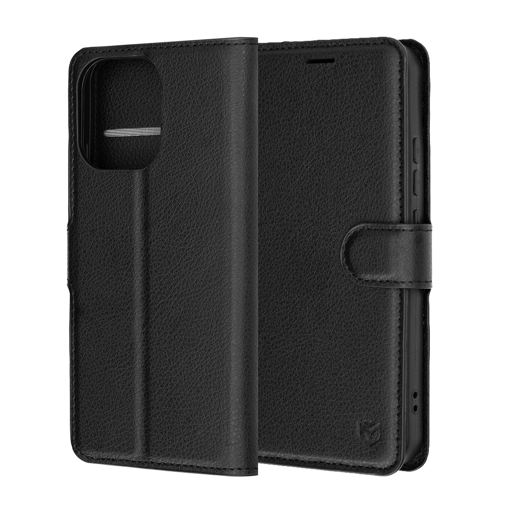 Husa de protectie Techsuit Leather Folio compatibil cu Oppo Reno15 F / Reno15 FS 5G, Negru