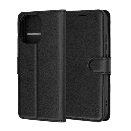 Husa de protectie Techsuit Leather Folio compatibil cu Oppo Reno15 F / Reno15 FS 5G, Negru