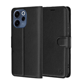 Husa de protectie Techsuit Leather Folio compatibil cu Oppo Reno15 F / Reno15 FS 5G, Negru