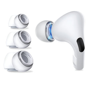 Casti Techsuit (set de 3) Replacement Ear Tips AirVibe (ET1), for Apple AirPods Pro 1 / 2, Premium Silicone XS, S, L Sizes, Alb