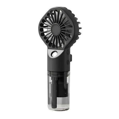 Techsuit Handheld Fan (G10), Portable, with Humidifier, Four Speeds, USB, Negru