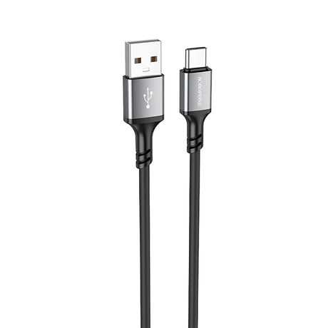 Cablu Borofone (BX83), USB to Type-C, Silicone, Universal, 3A, 1m, Negru
