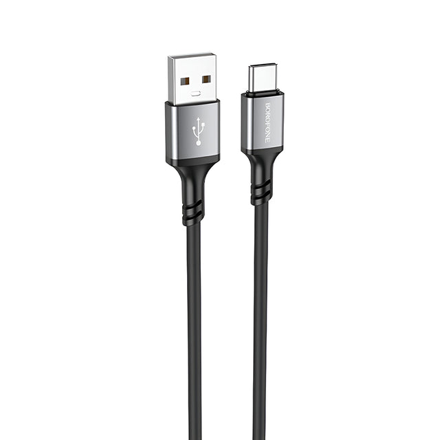 Cablu Borofone (BX83), USB to Type-C, Silicone, Universal, 3A, 1m, Negru