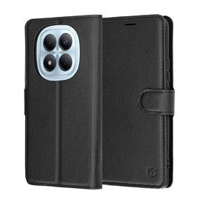 Husa de protectie Techsuit Leather Folio compatibil cu Xiaomi Redmi Note 15 Pro 4G, Negru
