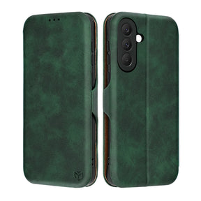 Husa de protectie Techsuit Safe Wallet Plus compatibil cu Samsung Galaxy A57 5G, Verde