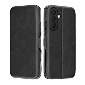 Husa de protectie Techsuit Safe Wallet Plus compatibil cu Samsung Galaxy A57 5G, Negru