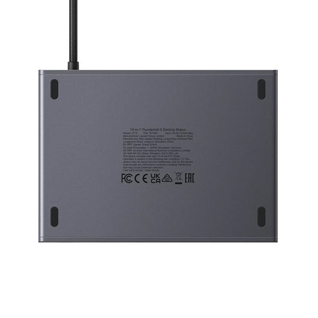 Hub/Dock Ugreen Docking Station U712 10in1 (75795F), Fast Charging, 2x Thunderbolt 5, 3x USB, RJ45, DP, SD/TF, 8K@60Hz, 120Gbps, Gri