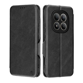 Husa de protectie Techsuit Safe Wallet Plus compatibil cu Xiaomi Redmi Note 15 Pro+ 5G / Poco M8 Pro 5G, Negru