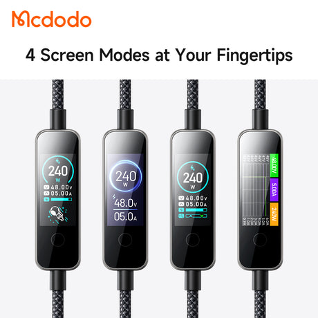 Cablu Mcdodo CA-8750, USB-C la USB-C, 240W, 1.2m, Negru