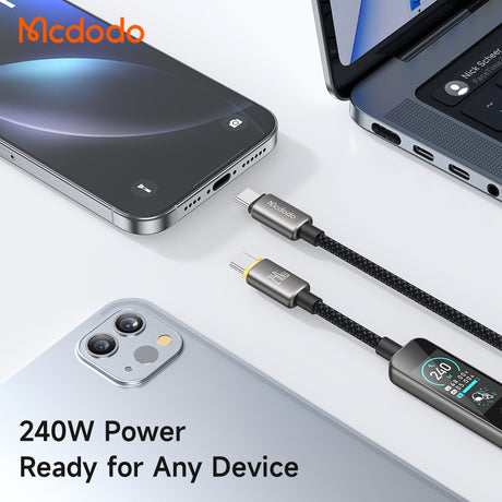 Cablu Mcdodo CA-8750, USB-C la USB-C, 240W, 1.2m, Negru