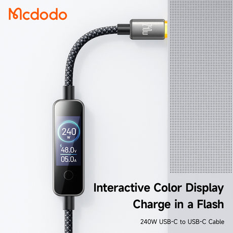 Cablu Mcdodo CA-8750, USB-C la USB-C, 240W, 1.2m, Negru