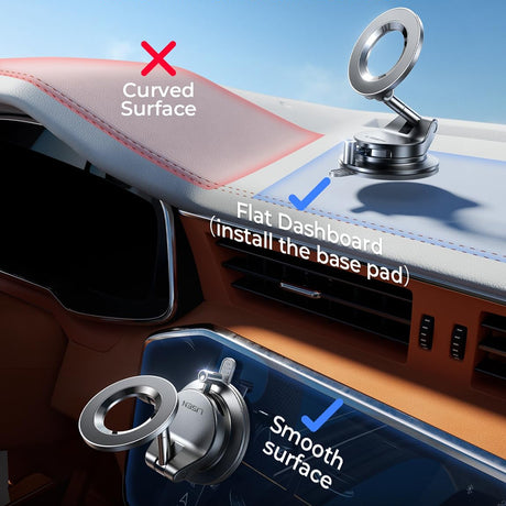 Suport Auto Lisen (A608), Magnetic, 360° Rotire, Negru