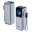 Ugreen Baterie externa Ugreen PB728 (75702B), with 2x Built-in USB-C Cable, USB, Type-C, Digital Display, 25000mAh, 200W