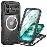 Husa de protectie ShellBox compatibil cu iPhone 16, Negru
