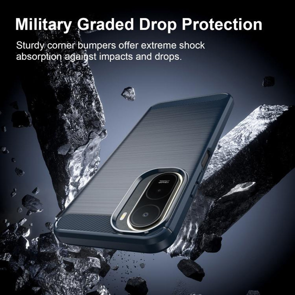 TechSuit Husa de protectie Techsuit Carbon Silicone compatibil cu Xiaomi Redmi A7 Pro 4G, Albastru – imagine 4