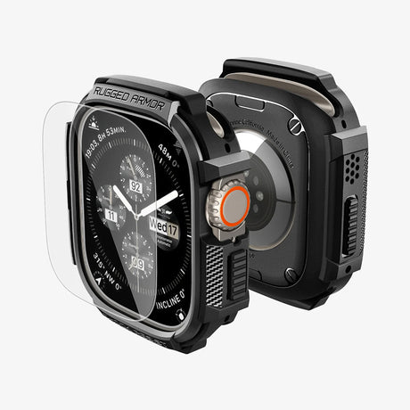 Folie de protectie smartwatch Apple Watch Ultra / Ultra 2 / Ultra 3, Negru