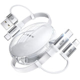 Cablu cu 2x Adaptor, USB, Lightning, USB-C, 60W, 1m - Lisen (YL0123030001) - White