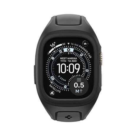 Husa smartwatch Spigen Liquid Air Pro compatibil cu Apple Watch Ultra / Ultra 2 / Ultra 3, Negru