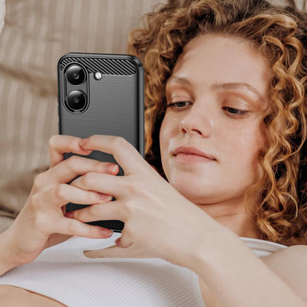TechSuit Husa de protectie Techsuit Carbon Silicone compatibil cu Xiaomi Poco X8 Pro, Albastru – imagine 6