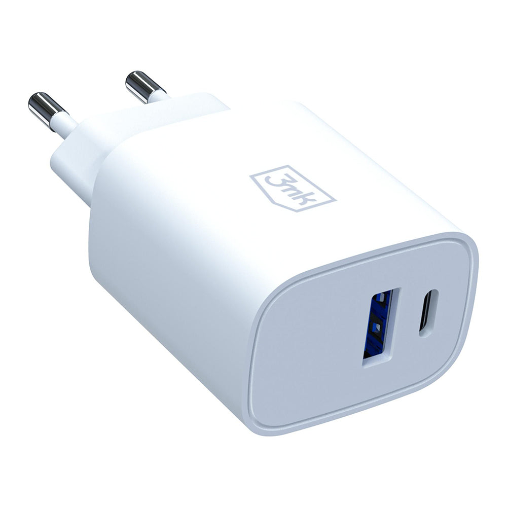 Incarcator 3mk, USB / Type-C, 25W QC4, Alb