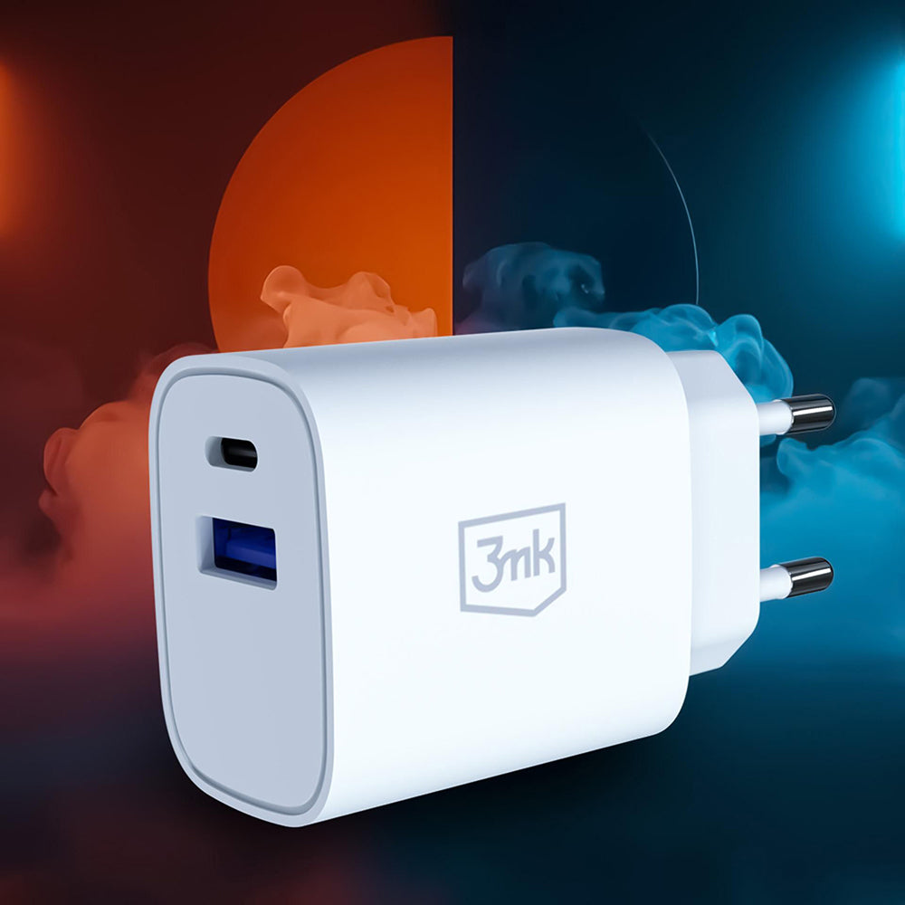 Incarcator 3mk, USB / Type-C, 30W, PD 3.0, QC4, Alb