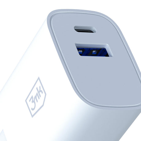 3mk töltő, USB / Type-C, 30 W, PD 3.0, QC4, fehér
