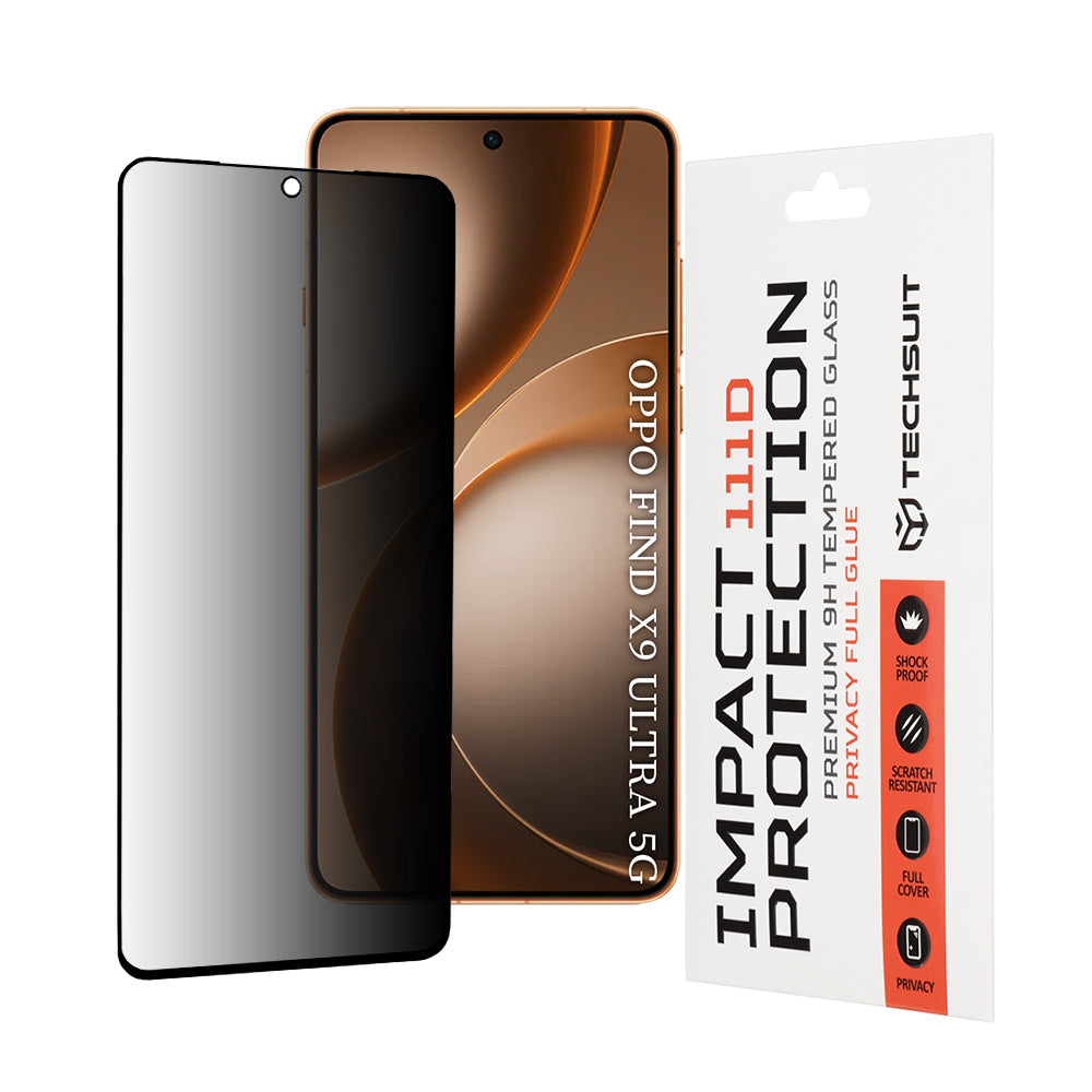 TechSuit Folie de protectie Techsuit 111D Privacy Full Glue compatibil cu Oppo Find X9 Ultra, Negru