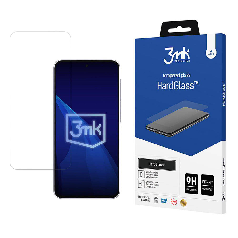 Folie de protectie 3mk HardGlass compatibil cu Samsung Galaxy A37 5G, Transparent