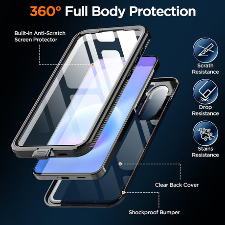 ShellBox Husa de protectie ShellBox Waterproof IP68 compatibil cu Samsung Galaxy A57 5G, Negru – imagine 3