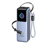 Ugreen Baterie externa Ugreen PB728 (75702B), with 2x Built-in USB-C Cable, USB, Type-C, Digital Display, 25000mAh, 200W