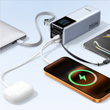 Ugreen Baterie externa Ugreen PB728 (75702B), with 2x Built-in USB-C Cable, USB, Type-C, Digital Display, 25000mAh, 200W