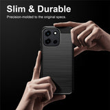 Husa de protectie Techsuit Carbon Silicone compatibil cu OnePlus Nord 6, Negru