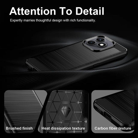Husa de protectie Techsuit Carbon Silicone compatibil cu Honor X8d, Negru