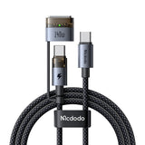 Cablu Mcdodo 2in1 (CA-8860), USB-C la USB-C + MagSafe 3, 240W, 2m, Negru